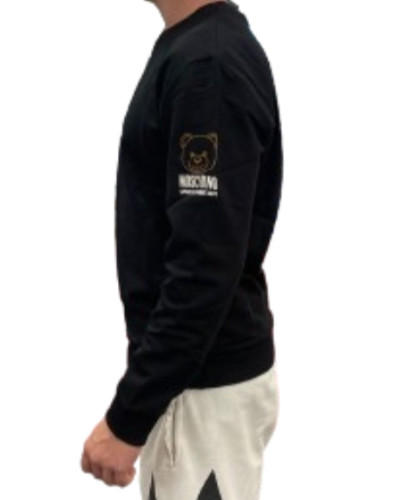 Felpa uomo Moschino girocollo nero E25MO01 V1A1701 4424 0555