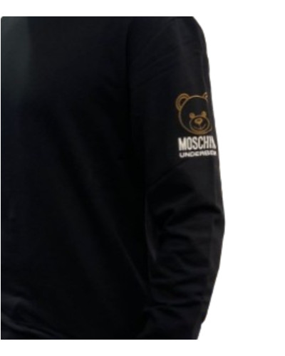 Felpa uomo Moschino girocollo nero E25MO01 V1A1701 4424 0555