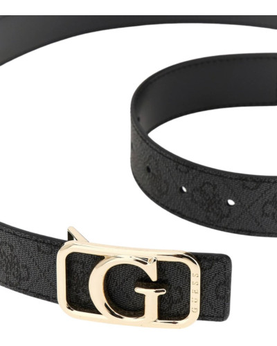 Cinta donna Guess Mietta logo adjustable/ reversible belt coal logo C25GU29 BW9184P4435