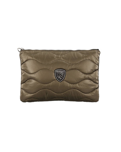 Borsa donna Blauer pochette Flow 03 in nylon trapuntato marrone mud B25BU04 F4FLOW03/SOF