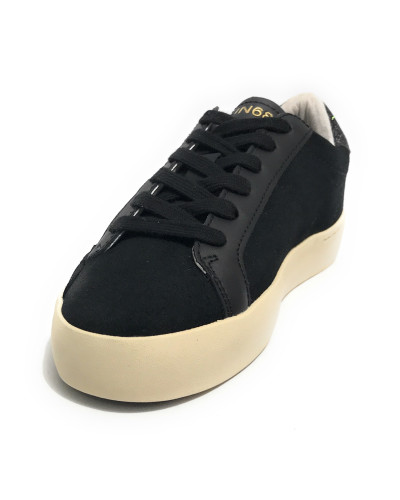 Scarpe Sun68 sneaker Girl's big Katy suede teen pelle nero Z25SU06 Z44424T