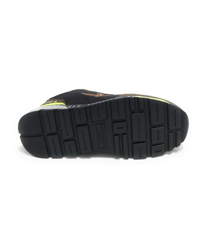 Sneaker Aeronautica Militare ecosuede/ nylon nero/ verde militare U25AR01 242SC276CT3380