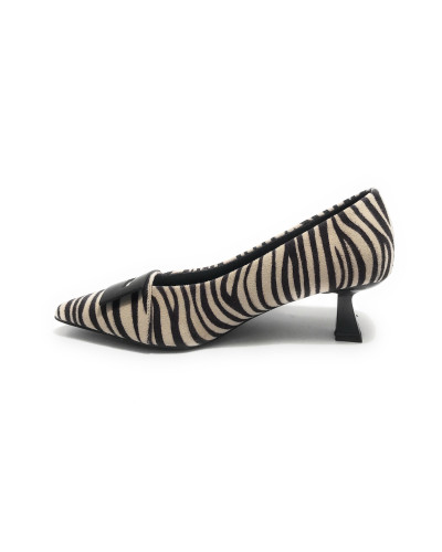 Scarpe donna décolleté Gold&gold tc 55 ecopelle animalier zebrata D25GG11 GP705