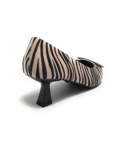 Scarpe donna décolleté Gold&gold tc 55 ecopelle animalier zebrata D25GG11 GP705