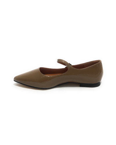 Scarpe donna Gold&gold ballerina a punta in ecopelle beige D25GG14 GD172