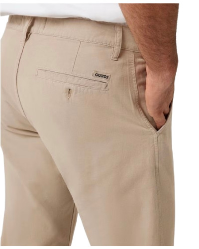 Pantaloni uomo Guess chino slim a vita media beige E25GU52 M4YB16WG3SA G9I0