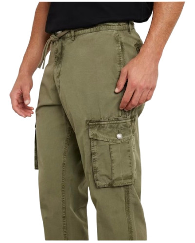 Pantaloni uomo Guess cargo a vita media verde army E25GU51 M4YB45WGES0 G896