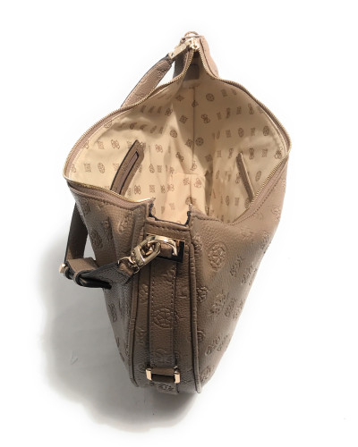 Borsa Guess a spalla Cresidia large hobo ecopelle dark taupe B25GU180 PG934903
