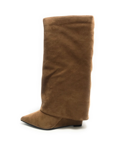 Scarpe donna Gold&gold stivale gonna ecosuede taupe D25GG24 GV16