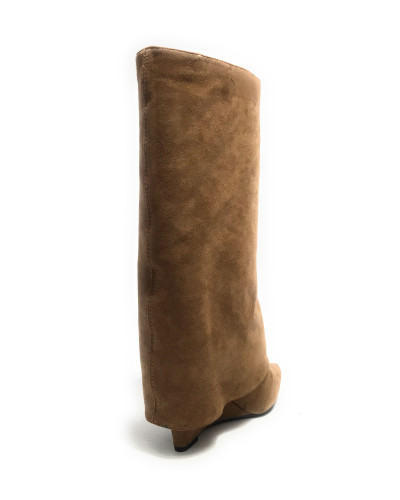 Scarpe donna Gold&gold stivale gonna ecosuede taupe D25GG24 GV16