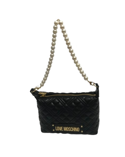 Borsa donna a mano/spalla Love Moschino trapuntata nero galv. oro B25MO101 JC4304PP0LLA0000