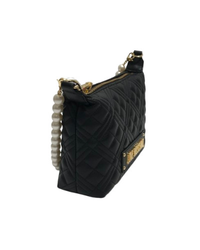 Borsa donna a mano/spalla Love Moschino trapuntata nero galv. oro B25MO101 JC4304PP0LLA0000