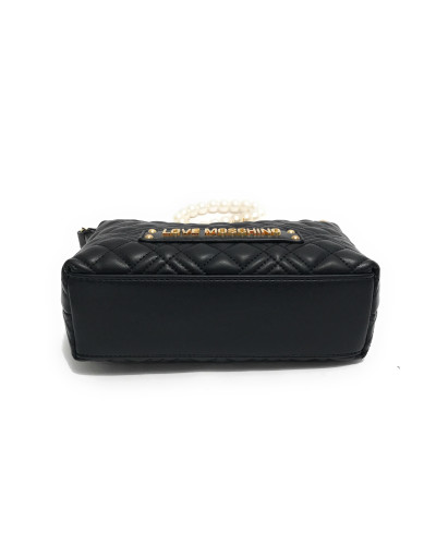 Borsa donna a mano/spalla Love Moschino trapuntata nero galv. oro B25MO101 JC4304PP0LLA0000