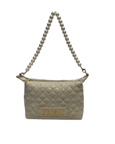 Borsa donna a mano/spalla Love Moschino trapuntata avorio B25MO102 JC4304PP0LLA0110