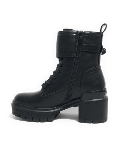 Scarpe donna anfibio US Polo Haley004 in ecopelle nero D25UP06
