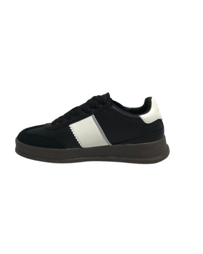 Scarpe US Polo Donna sneaker Campyw001 in pelle/ suede nero D25UP05