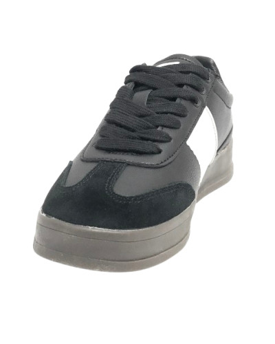 Scarpe US Polo Donna sneaker Campyw001 in pelle/ suede nero D25UP05