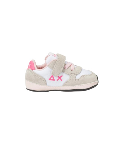 Scarpe Sun68 sneaker Girls's Ally solid nylon new born suede/ nylon bianco Z25SU34 Z44401N