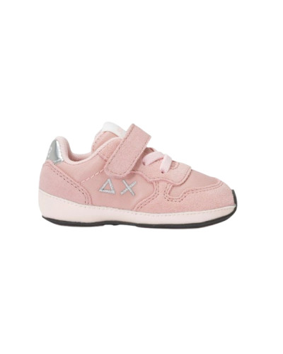 Scarpe Sun68 sneaker Girls's Ally Gold Silver new born suede/ nylon rosa Z25SU35 Z44402N