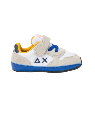 Scarpe Sun68 sneaker Boy's tom solid nylon new born suede/ nylon bianco Z25SU37 Z44301N