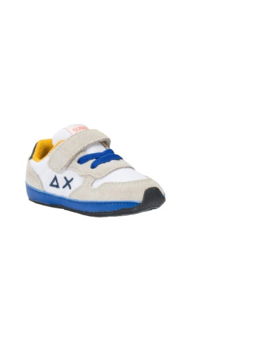 Scarpe Sun68 sneaker Boy's tom solid nylon new born suede/ nylon bianco Z25SU37 Z44301N