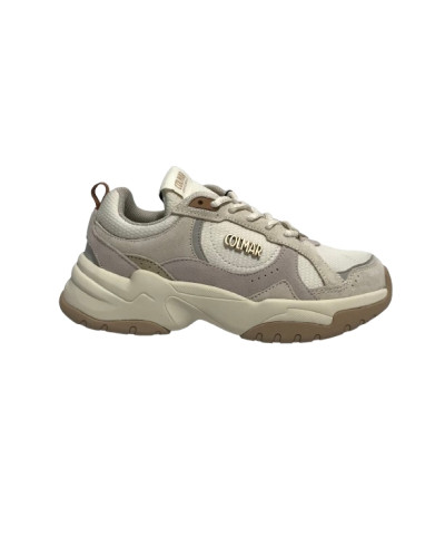 Scarpe donna Colmar sneaker Tess Cloud 096 in pelle scamosciata/ mesh off white /sand D25CO02