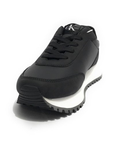 Sneaker running Calvin Klein jeans in ecopelle/ tessuto black/ white D25CK05 V3A9-81004-1269X001