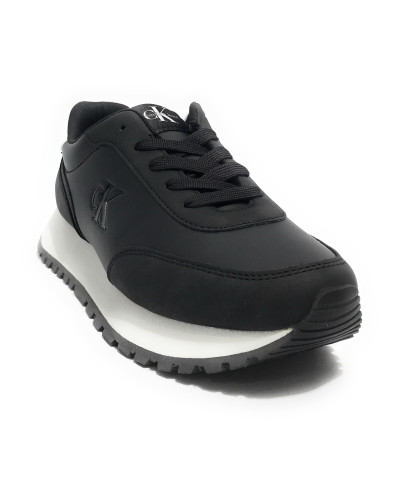 Sneaker running Calvin Klein jeans in ecopelle/ tessuto black/ white D25CK05 V3A9-81004-1269X001