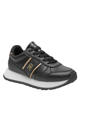 Scarpe Tommy Hilfiger sneaker monogram black/ platinum D25TH05 T3A9-33548-1695X208