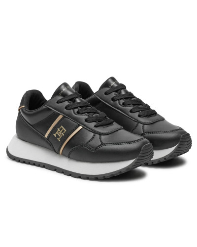 Scarpe Tommy Hilfiger sneaker monogram black/ platinum D25TH05 T3A9-33548-1695X208