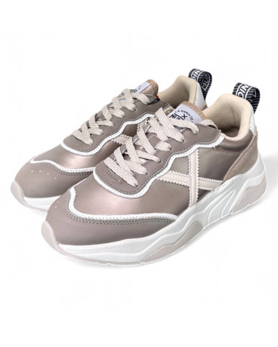 Scarpe donna Munich sneaker Wave 167 in pelle/ tessuto gold D25MU11 8770167