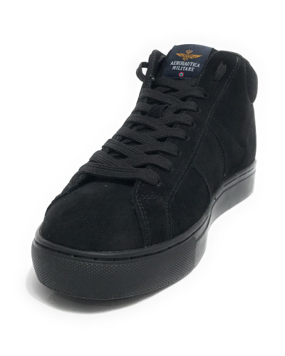 Sneaker Aeronautica Militare in pelle nero U25AR09 242SC291PL206