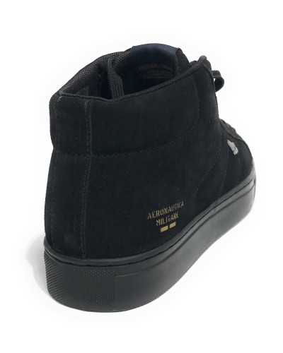Sneaker Aeronautica Militare in pelle nero U25AR09 242SC291PL206