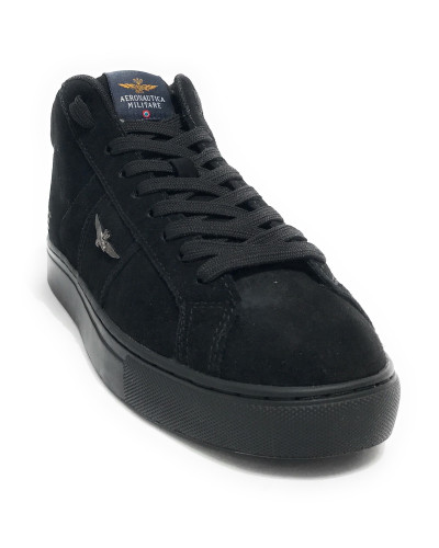 Sneaker Aeronautica Militare in pelle nero U25AR09 242SC291PL206