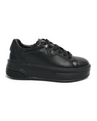 Scarpe US Polo sneaker Asuka005W in ecopelle black D25UP12