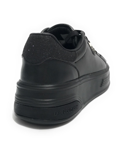 Scarpe US Polo sneaker Asuka005W in ecopelle black D25UP12