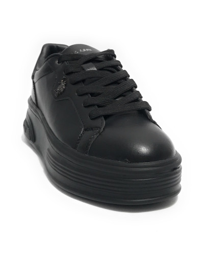 Scarpe US Polo sneaker Asuka005W in ecopelle black D25UP12