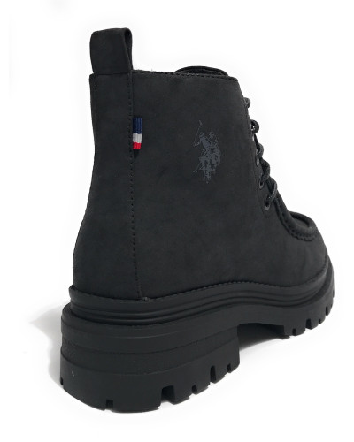 Scarpe donna polacchno US Polo Alicya002 in ecopelle nero D25UP13