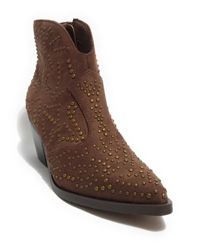 Scarpe donna Gold&gold stivale texano ecopelle marrone D25GG26 GU266