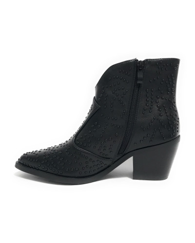 Scarpe donna Gold&gold stivale texano ecopelle nero D25GG27 GU266