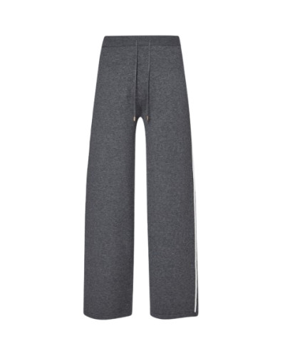 Pantalone donna Liu Jo jogging in maglia grigio antracite melange E25LJ45 TF4315 MS63L C3497