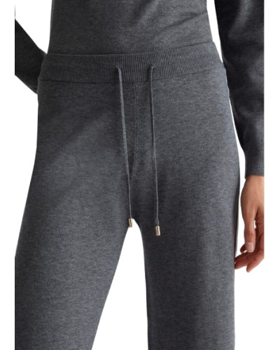 Pantalone donna Liu Jo jogging in maglia grigio antracite melange E25LJ45 TF4315 MS63L C3497