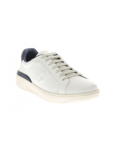 Scarpe uomo Liu-Jo sneakers Walker 02 in pelle bianco/ blu U24LJ06 7B3003