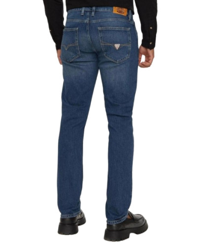 Pantalone uomo Guess Finnley jeans blu scuro E25GU53 M4YAS2D5DD1 M4L3