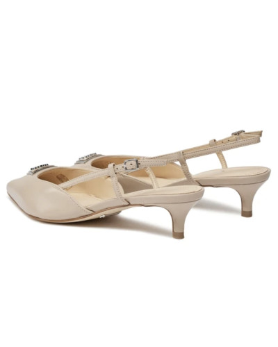 Décolleté Guess a punta Jesson tc 40 pelle taupe DS25GU02 FLPJESLEA05