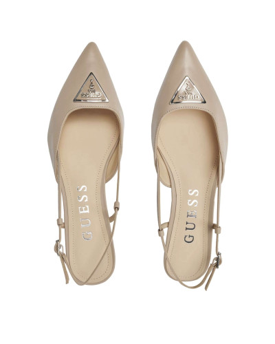 Décolleté Guess a punta Jesson tc 40 pelle taupe DS25GU02 FLPJESLEA05