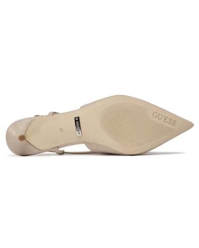 Décolleté Guess a punta Jesson tc 40 pelle taupe DS25GU02 FLPJESLEA05