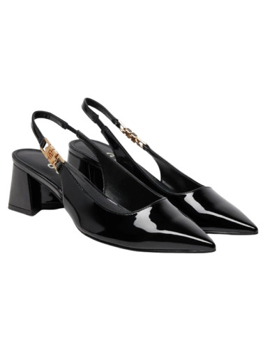 Décolleté Guess a punta Zabela tc 65 ecopelle vernice black DS25GU07 FLPZABPAF05