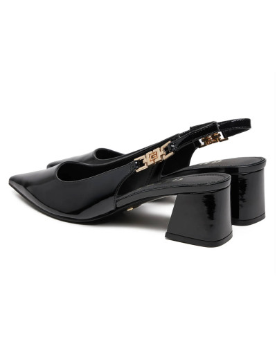 Décolleté Guess a punta Zabela tc 65 ecopelle vernice black DS25GU07 FLPZABPAF05