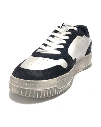 Scarpe uomo Lyle & Scott in pelle white/ navy blue U25LY01 LS300010BM03WHNV